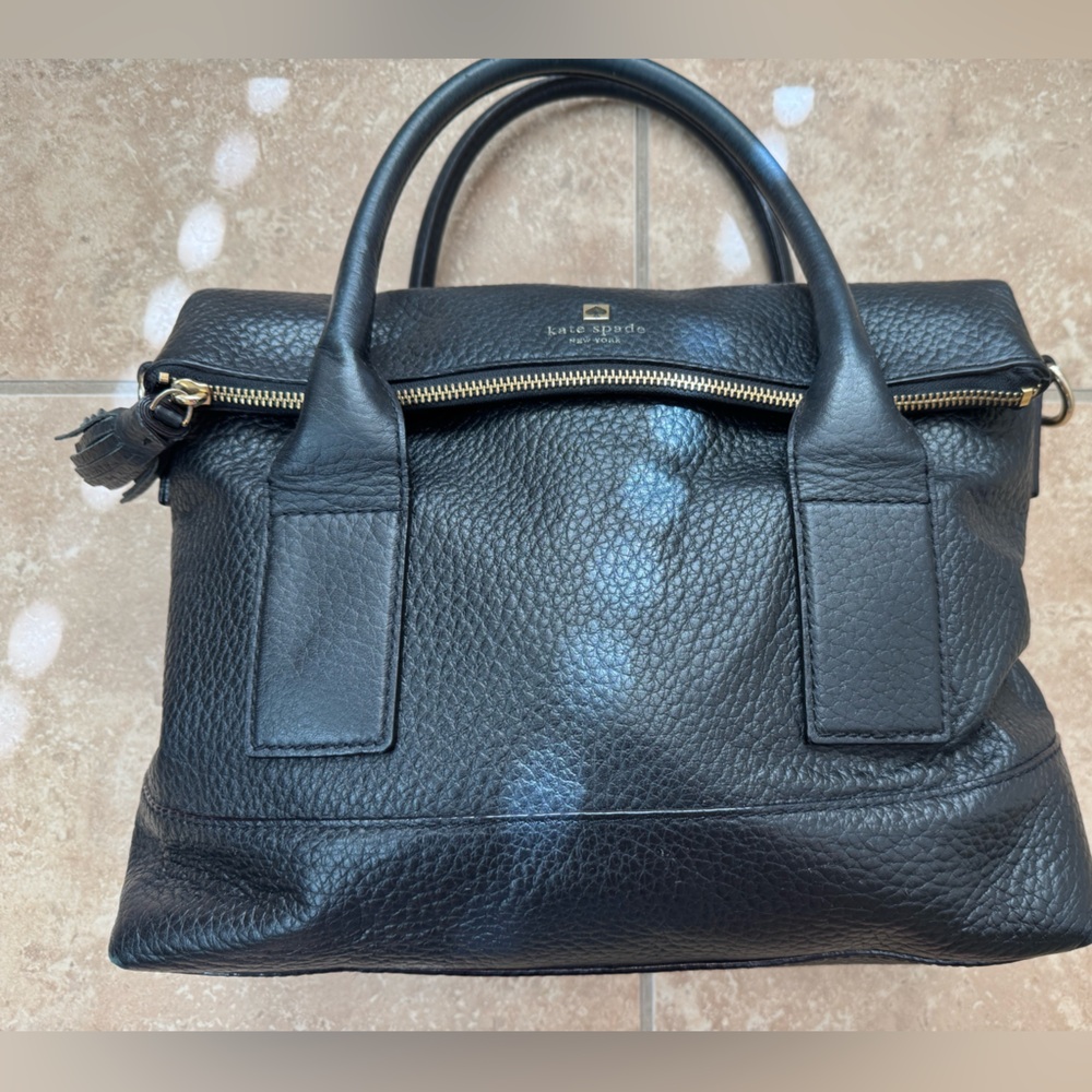 Kate Spade Black Pebbled 100% Leather Handbag